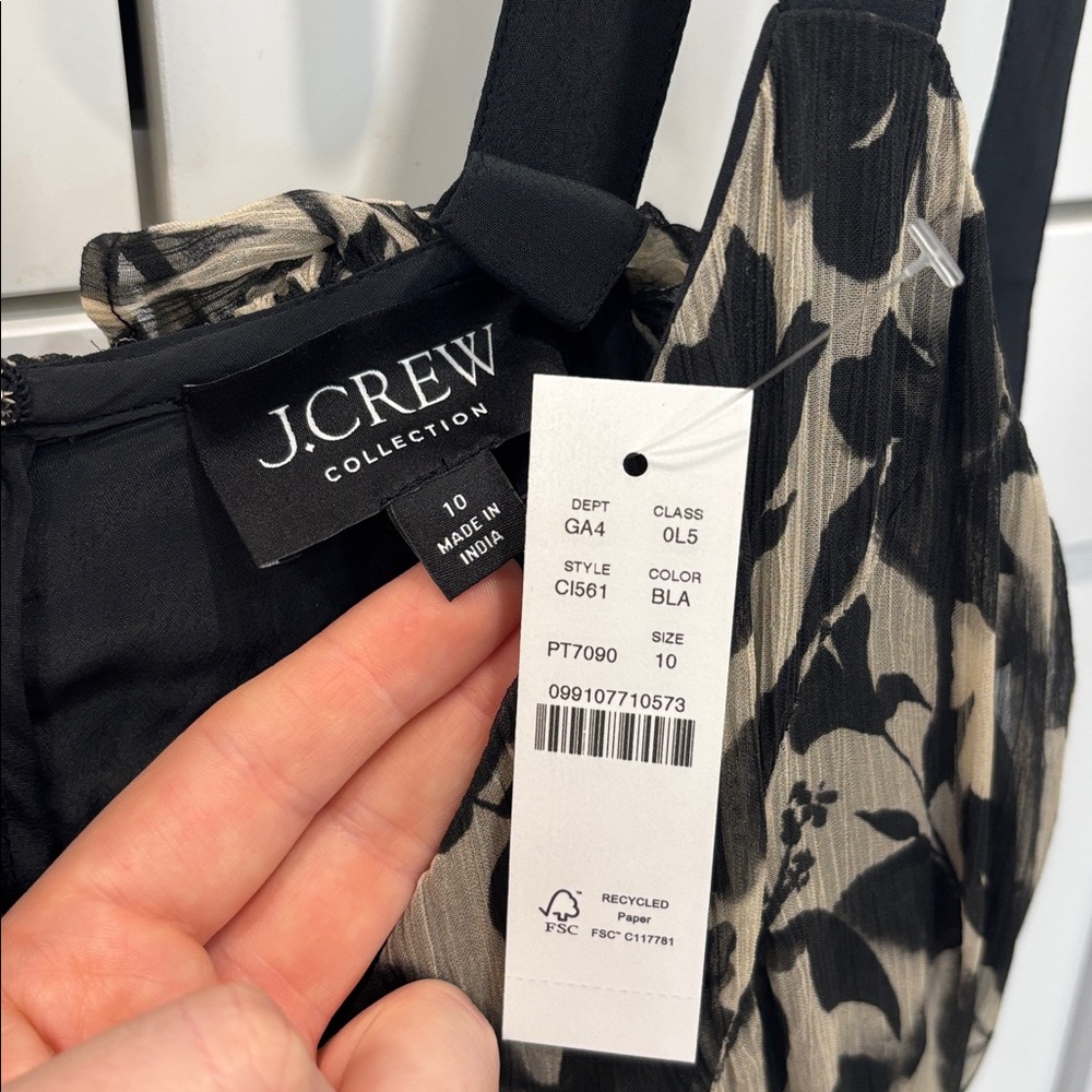 J. Crew Collection Ruffle trim Chiffon Dress - Picture 7 of 7